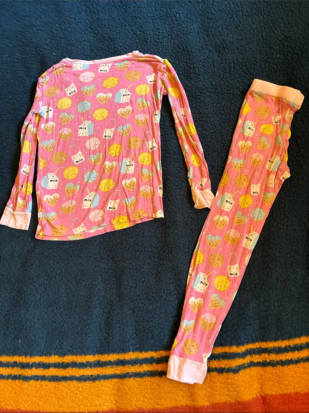 Little Sleepies Pink Heart & Snack Print Long-Sleeve Pajama Set - Picture 2 of 3